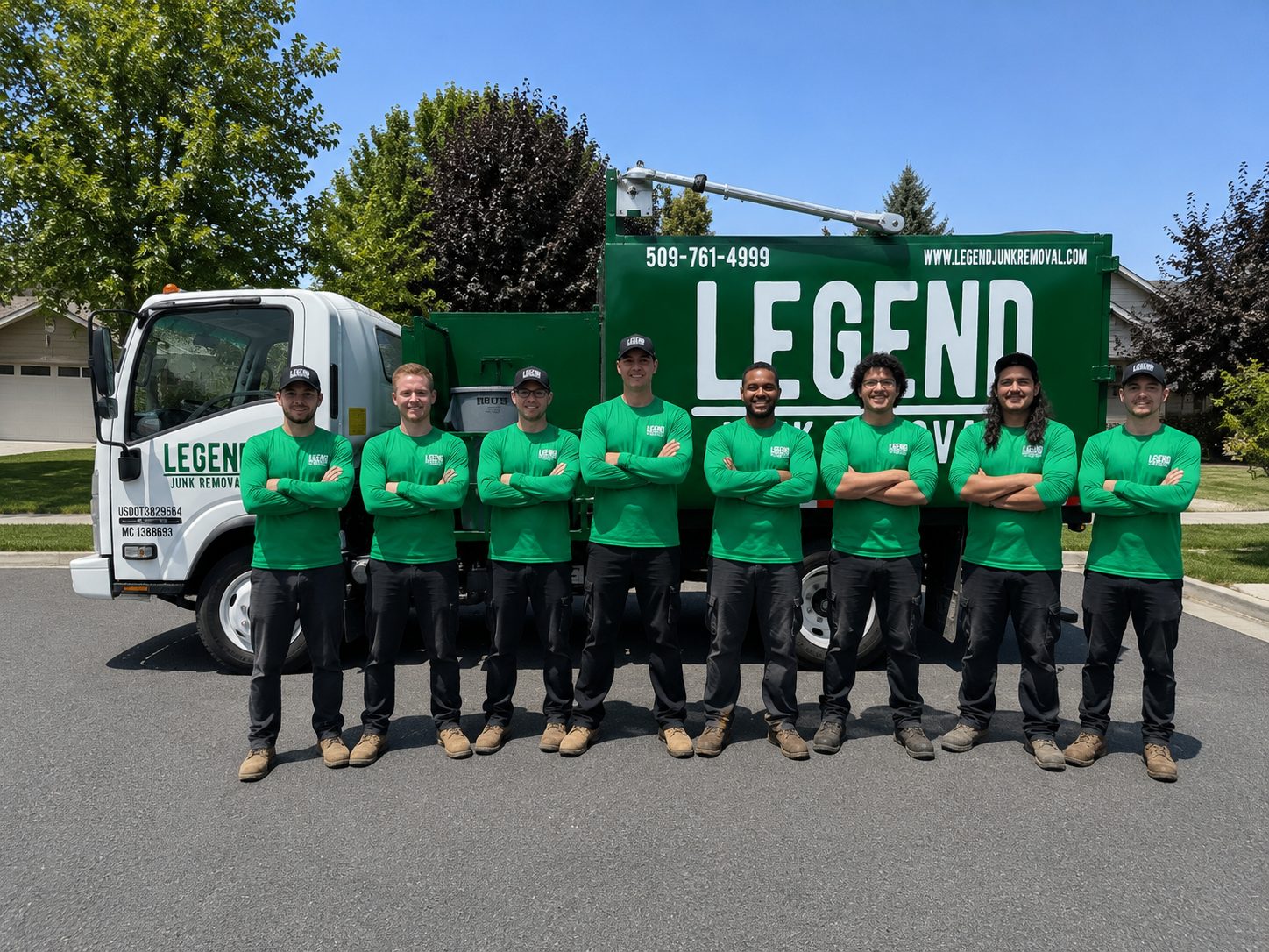 The Legend Junk Removal crew in Spokane