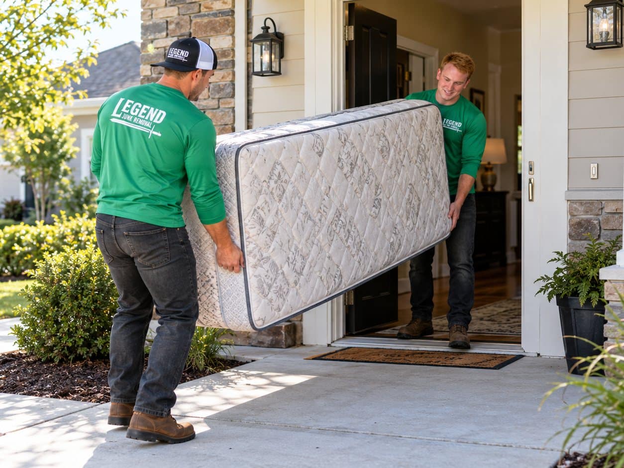 Legend Junk Removal crew on a job in Spokane